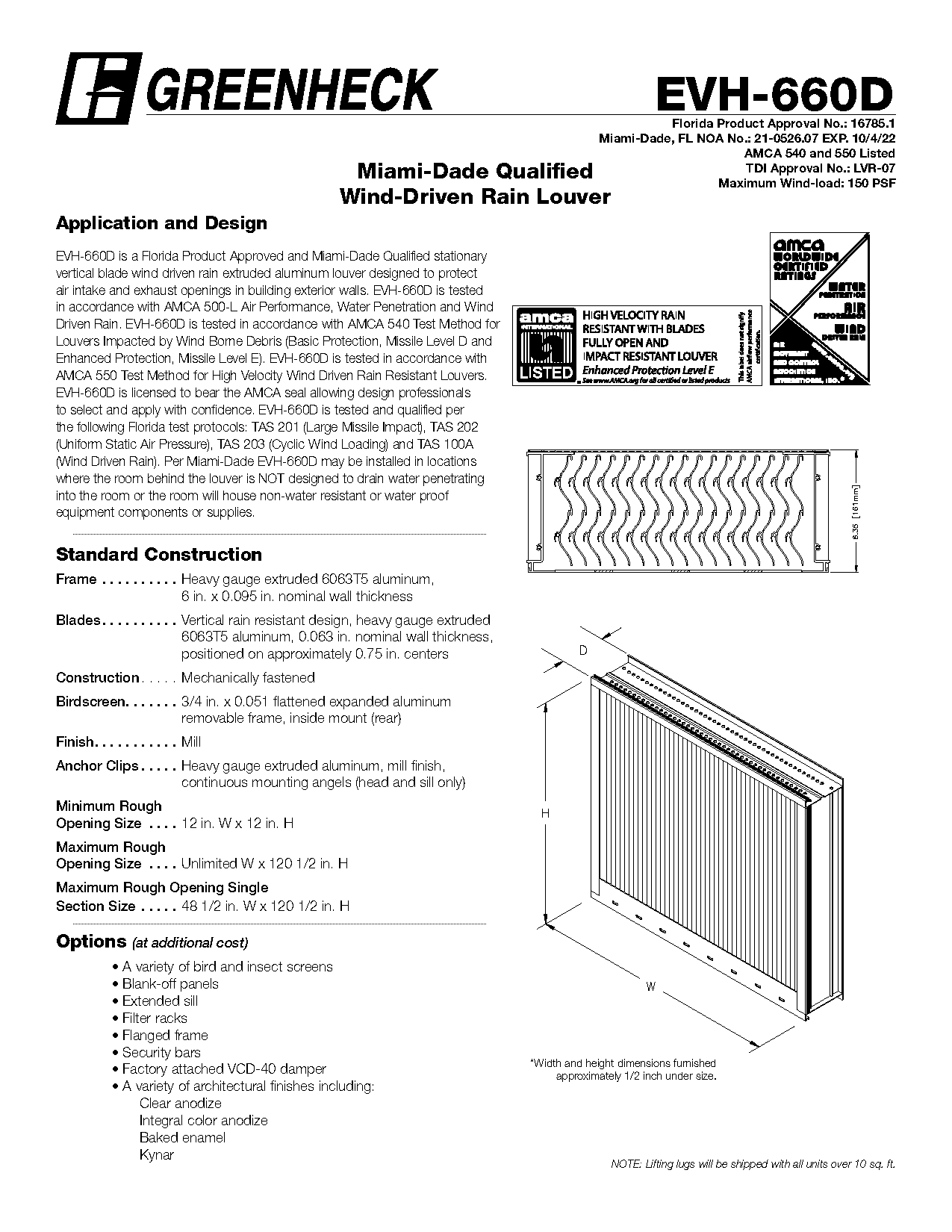 greenheck louver installation instructions