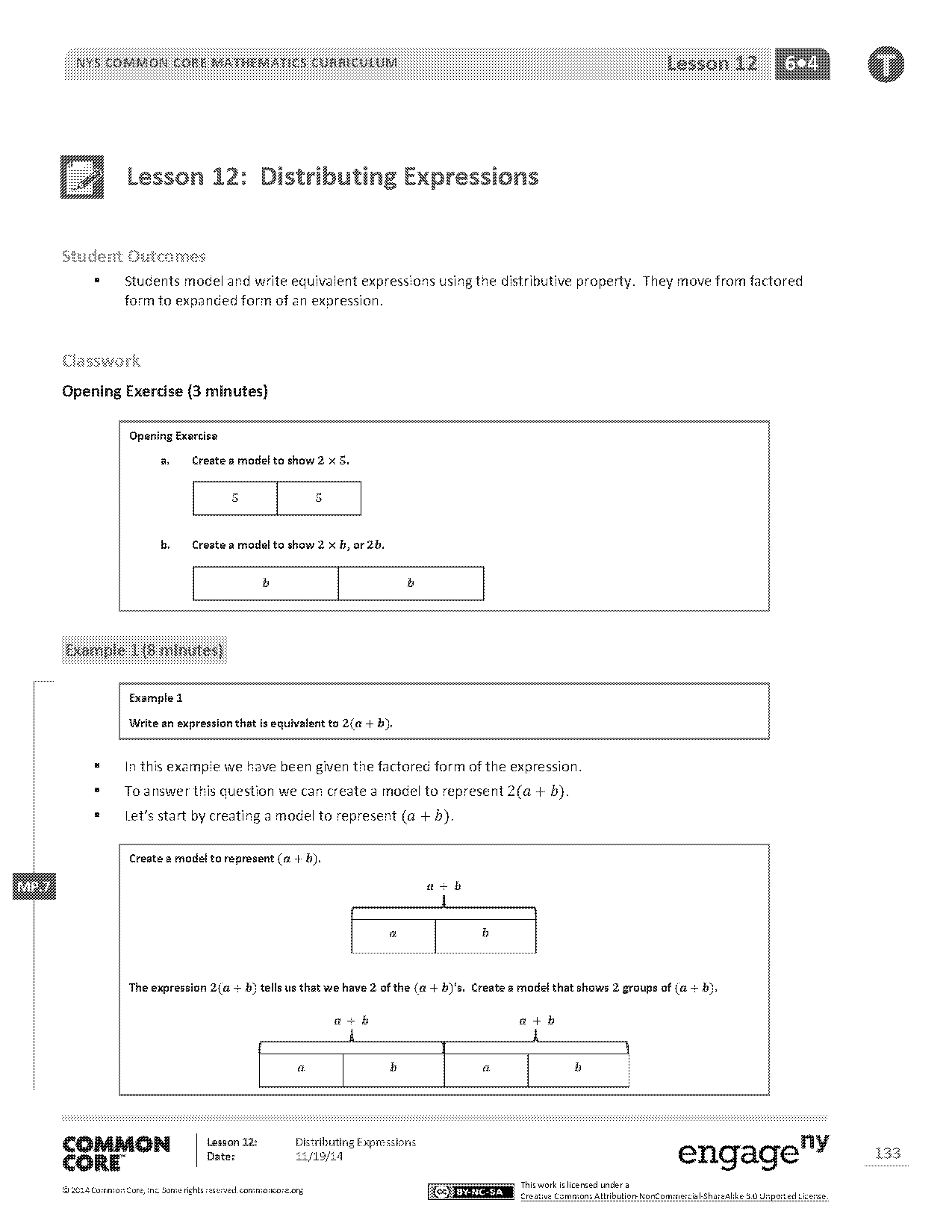 equivalent expression using distributive property