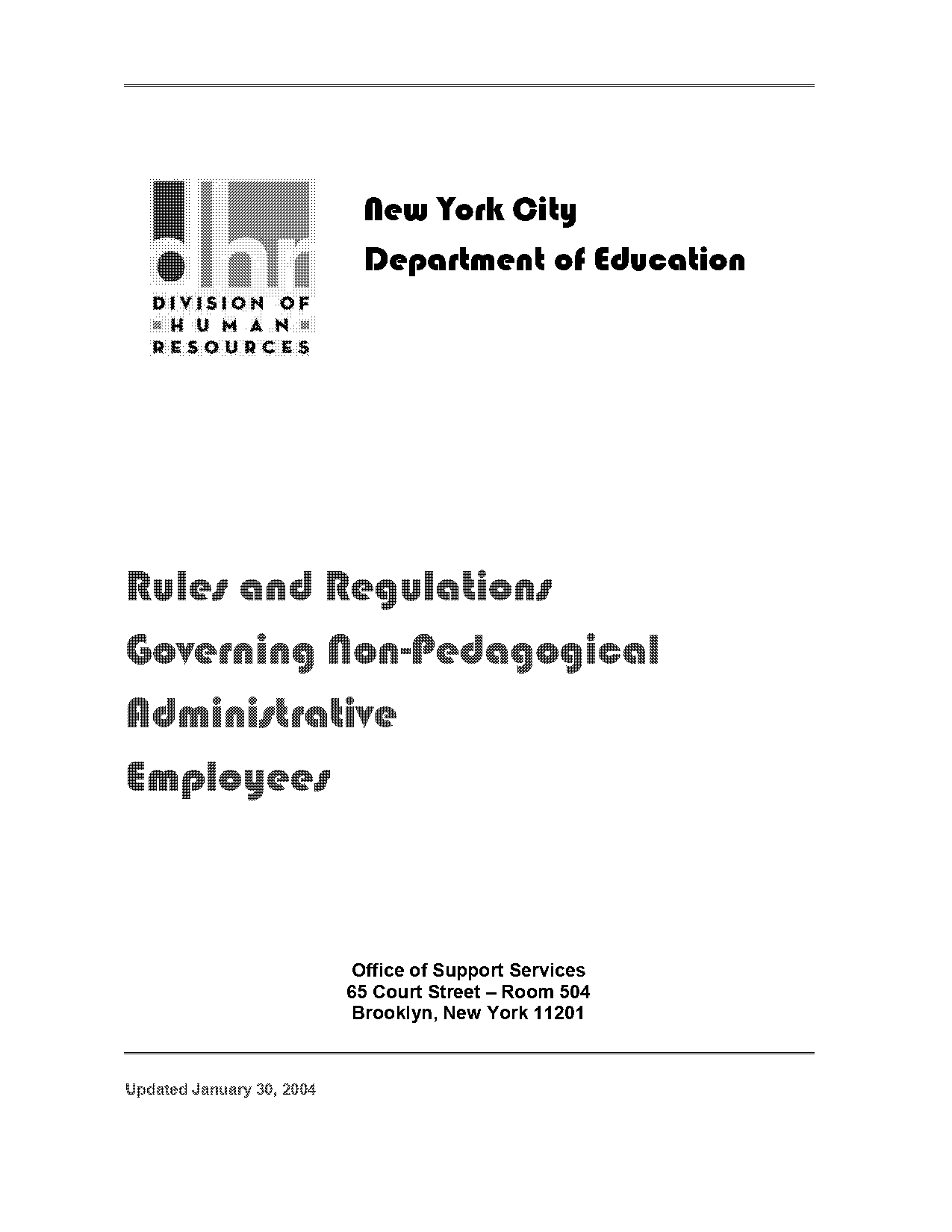 nyc doc probationary policy for new employees