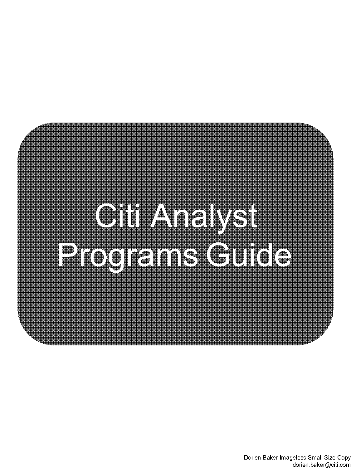 citi summer internship application login