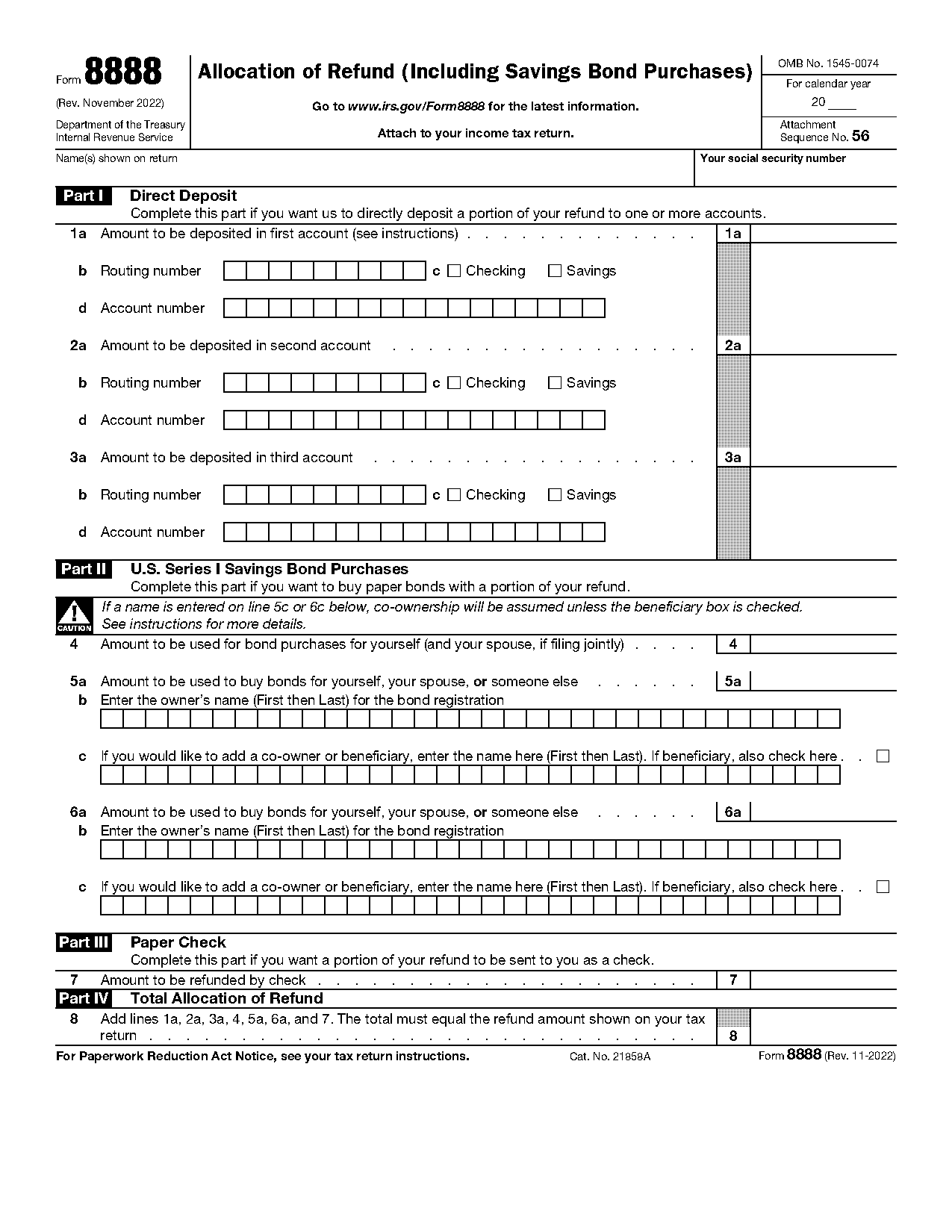 blank checking account deposit