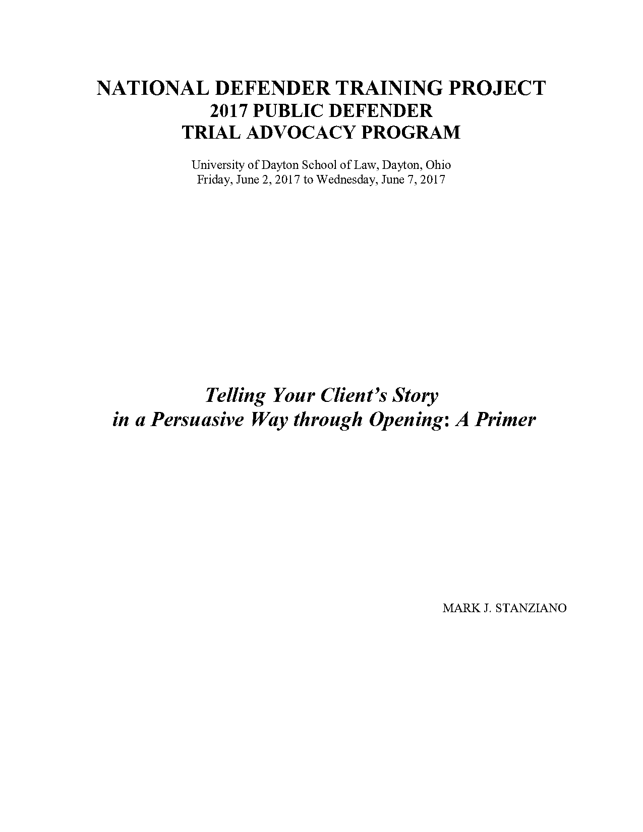 opening statements how to tell a persuasive story