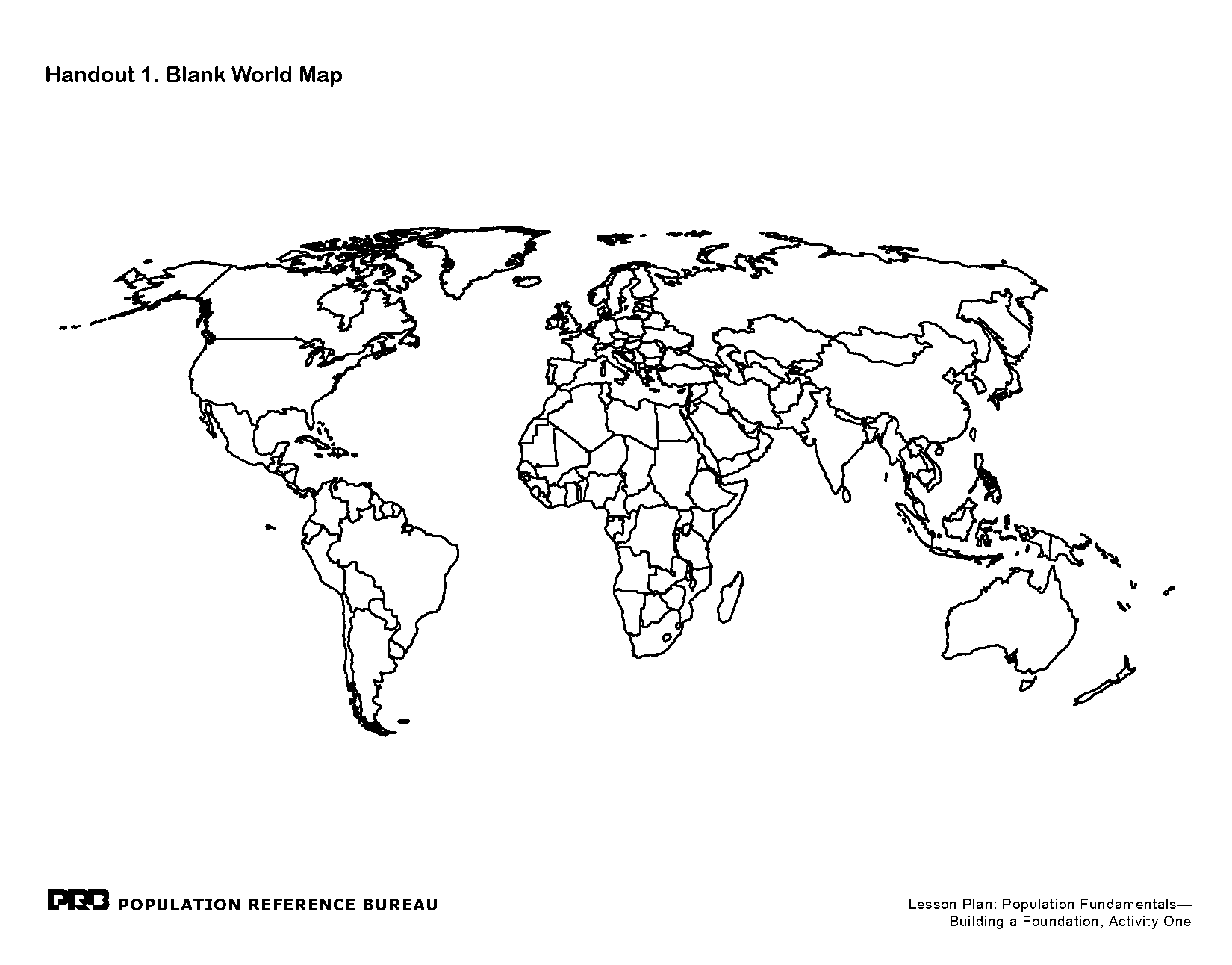 high quality blank world map