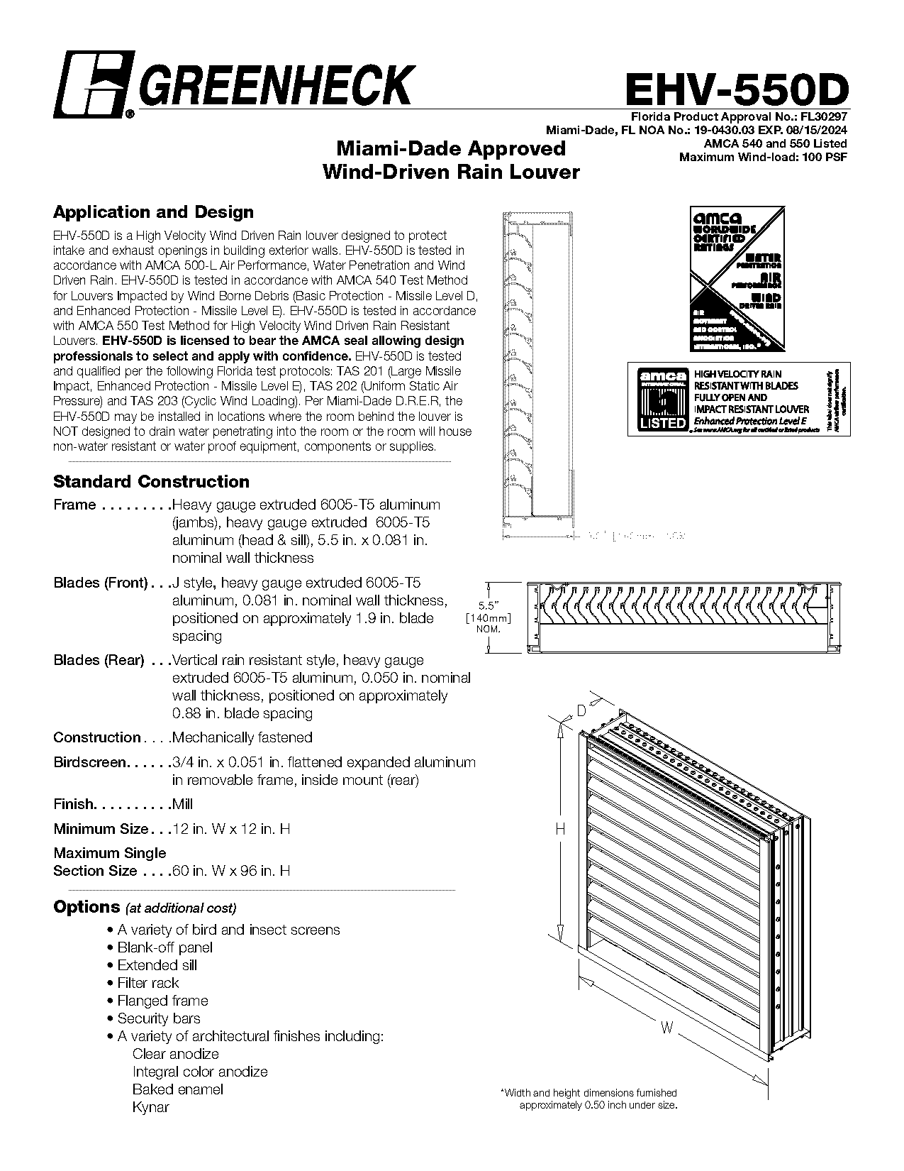 greenheck louver installation instructions