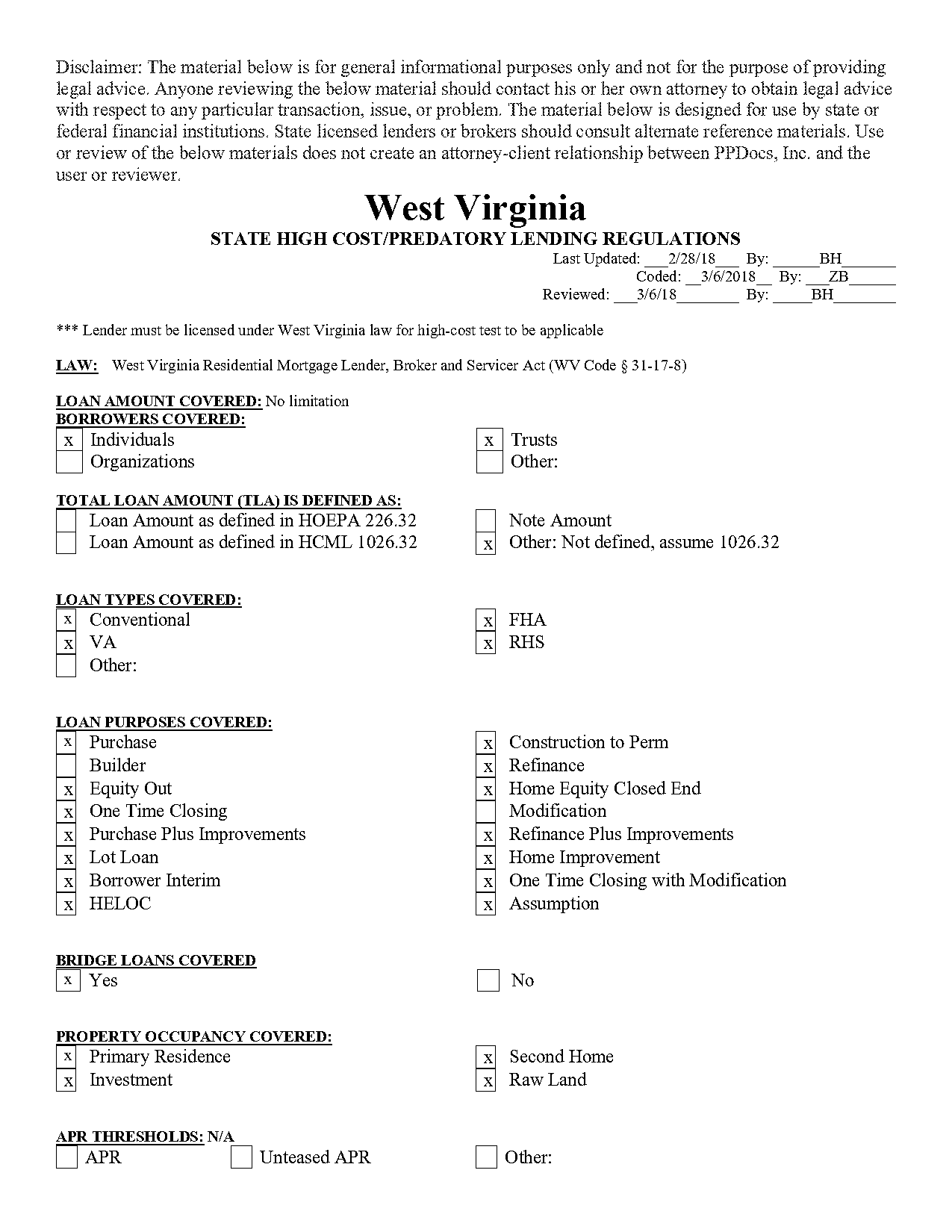 fha loan requirements wv quiz