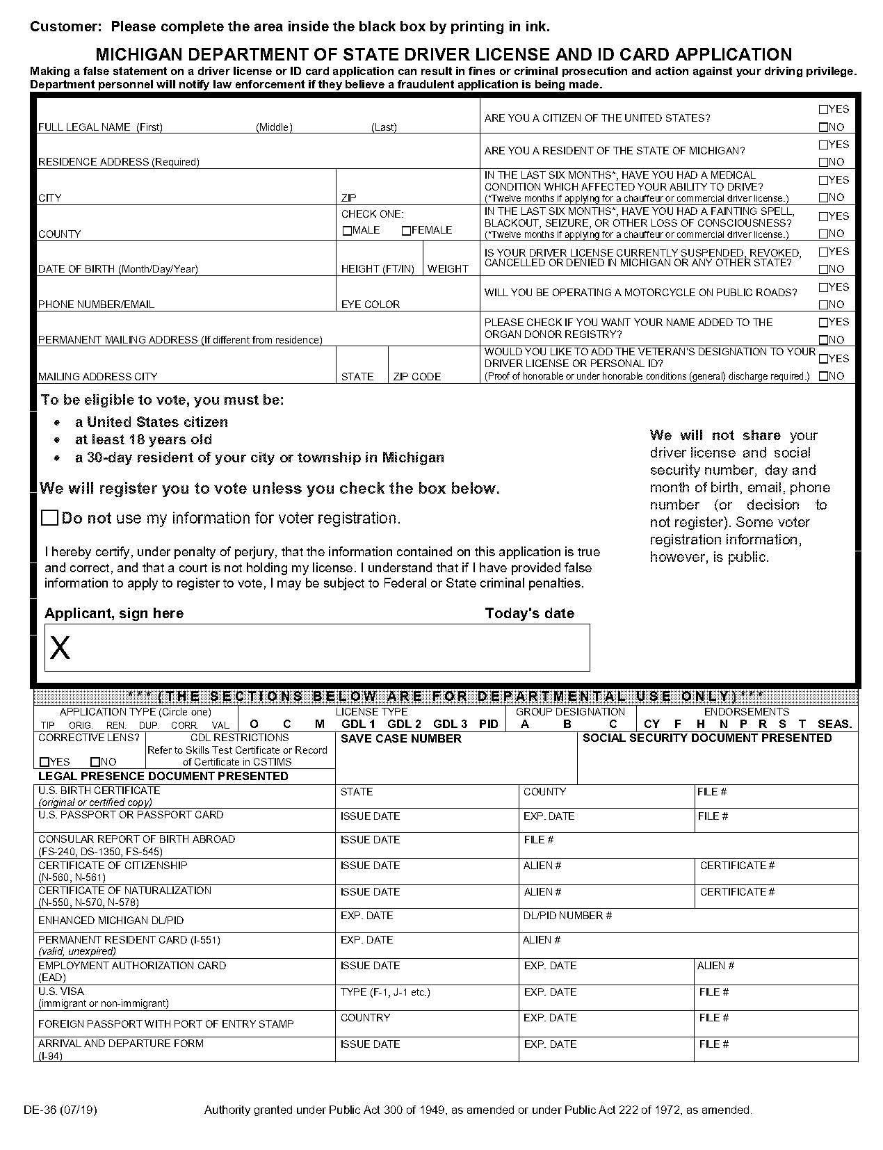 mi driverse licence renewal