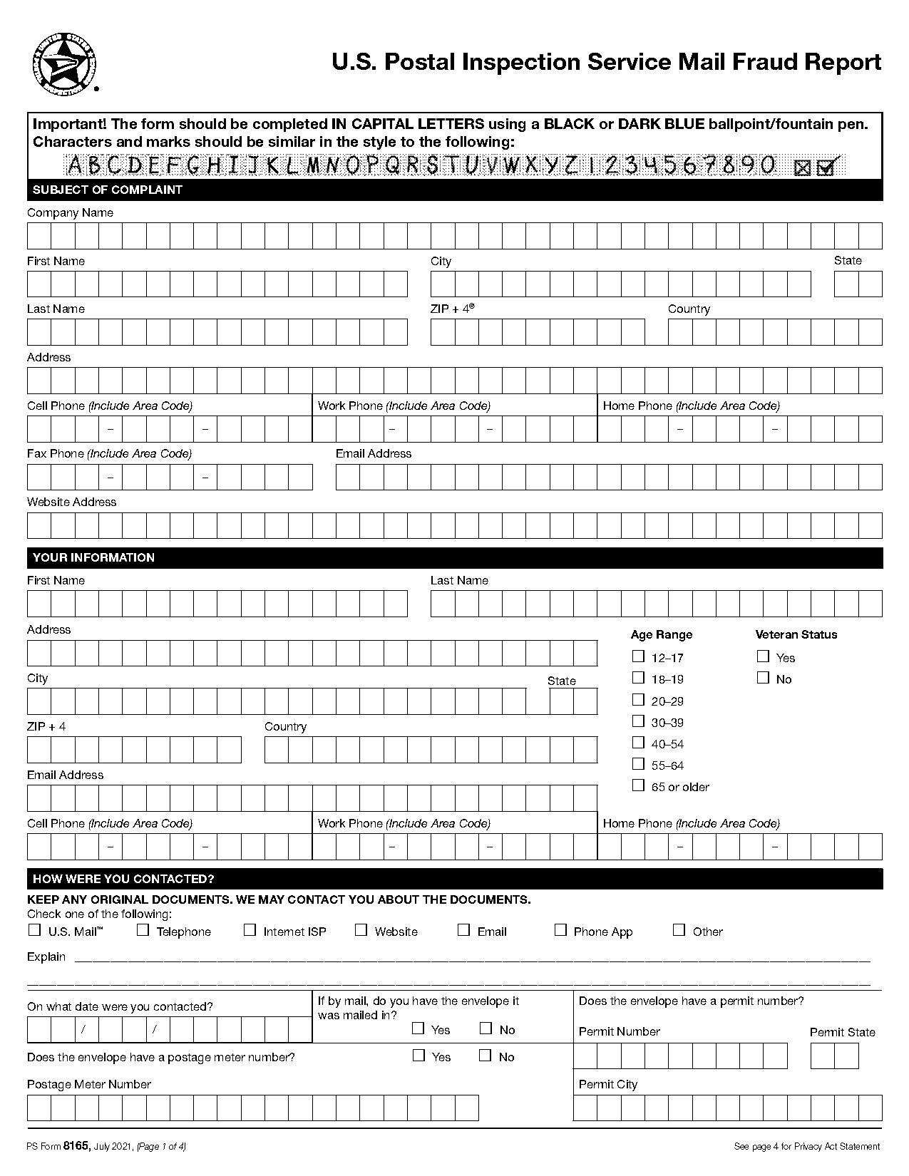 form for cancelling usps money order