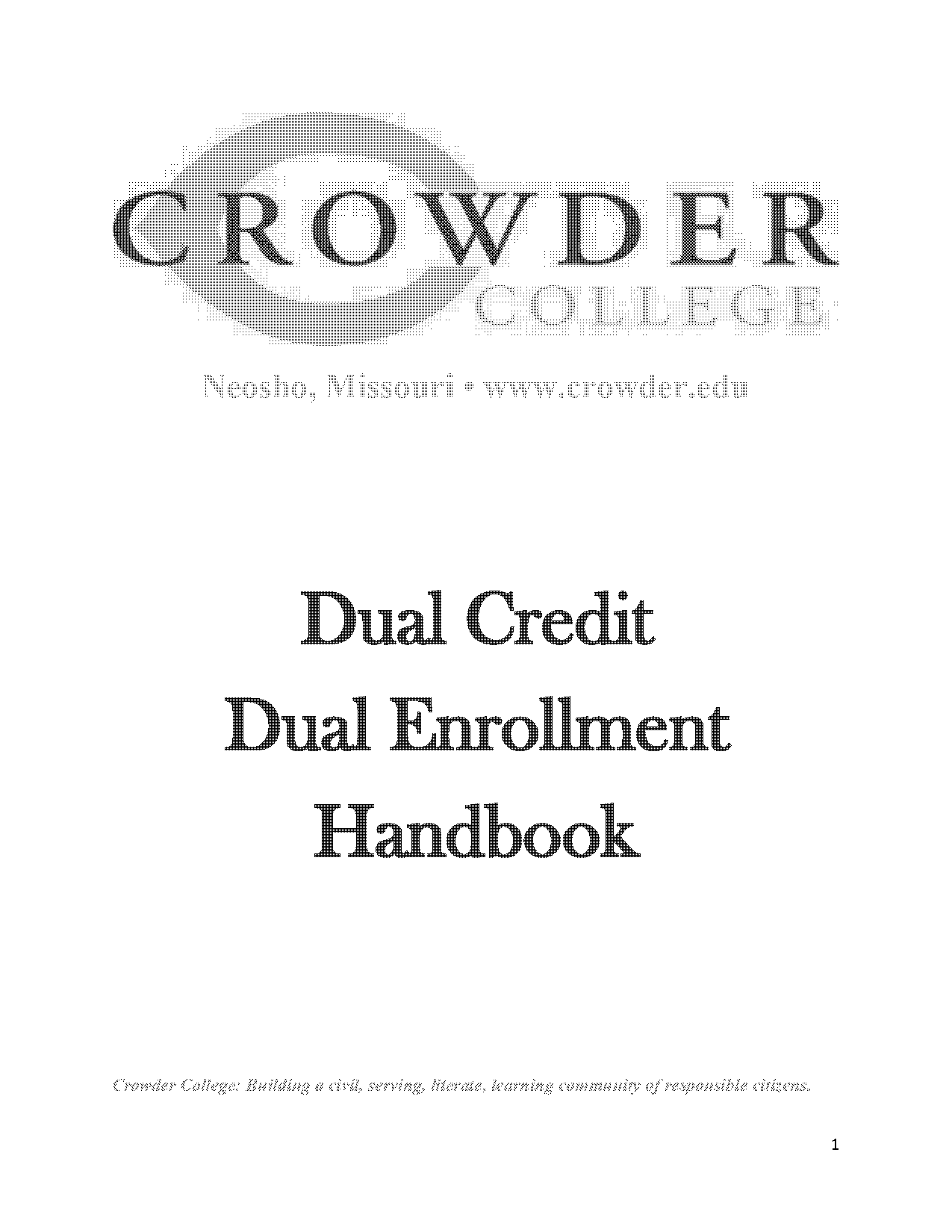 crowder college act requirements