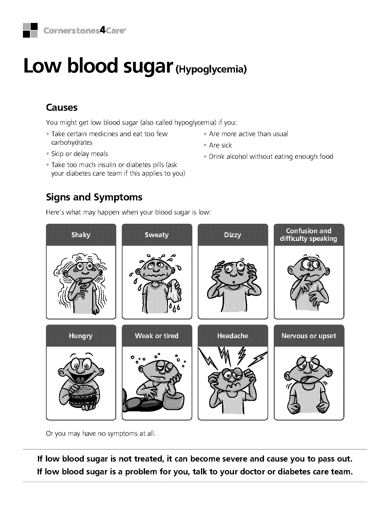 hypoglycemia from not eating enough