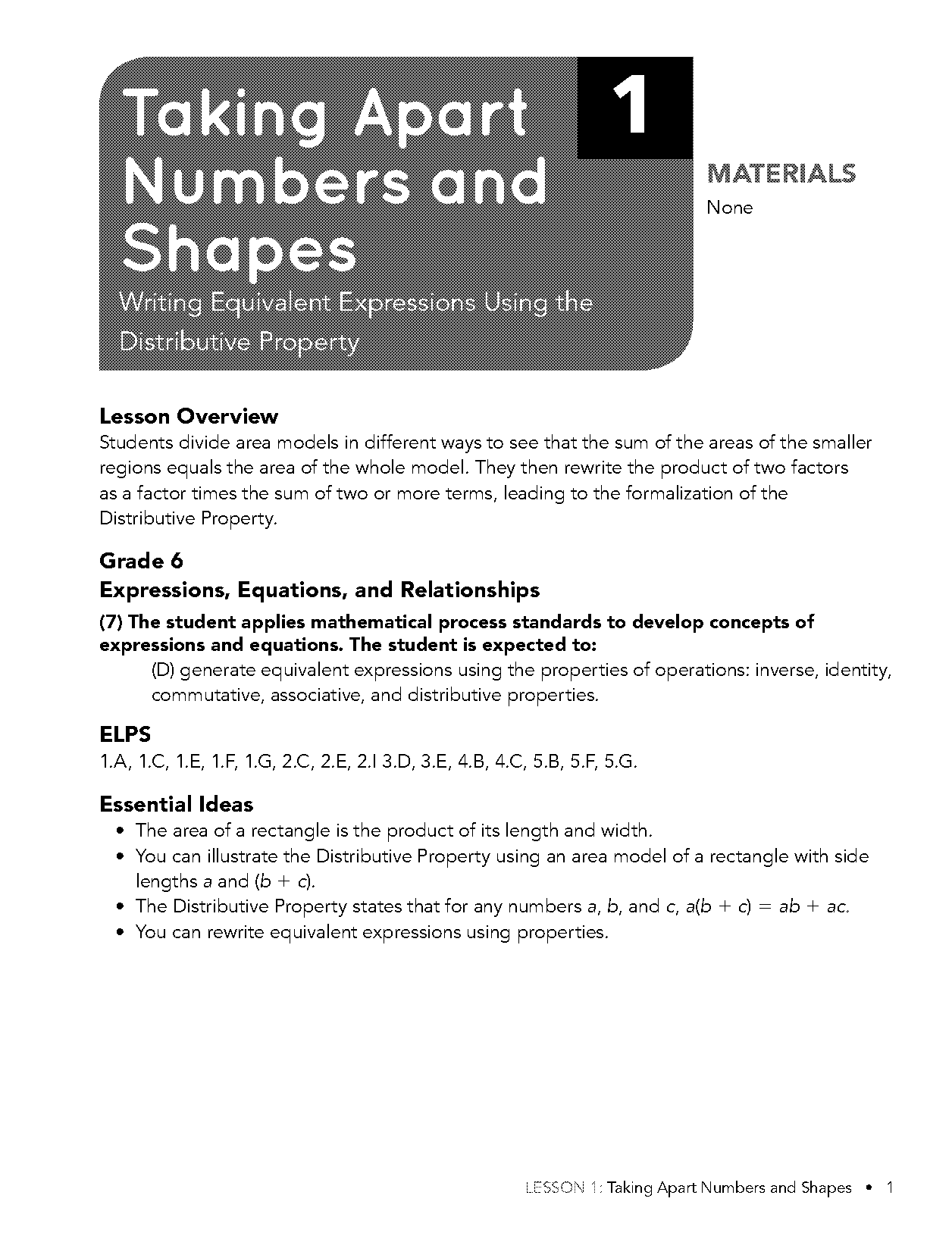 equivalent expression using distributive property