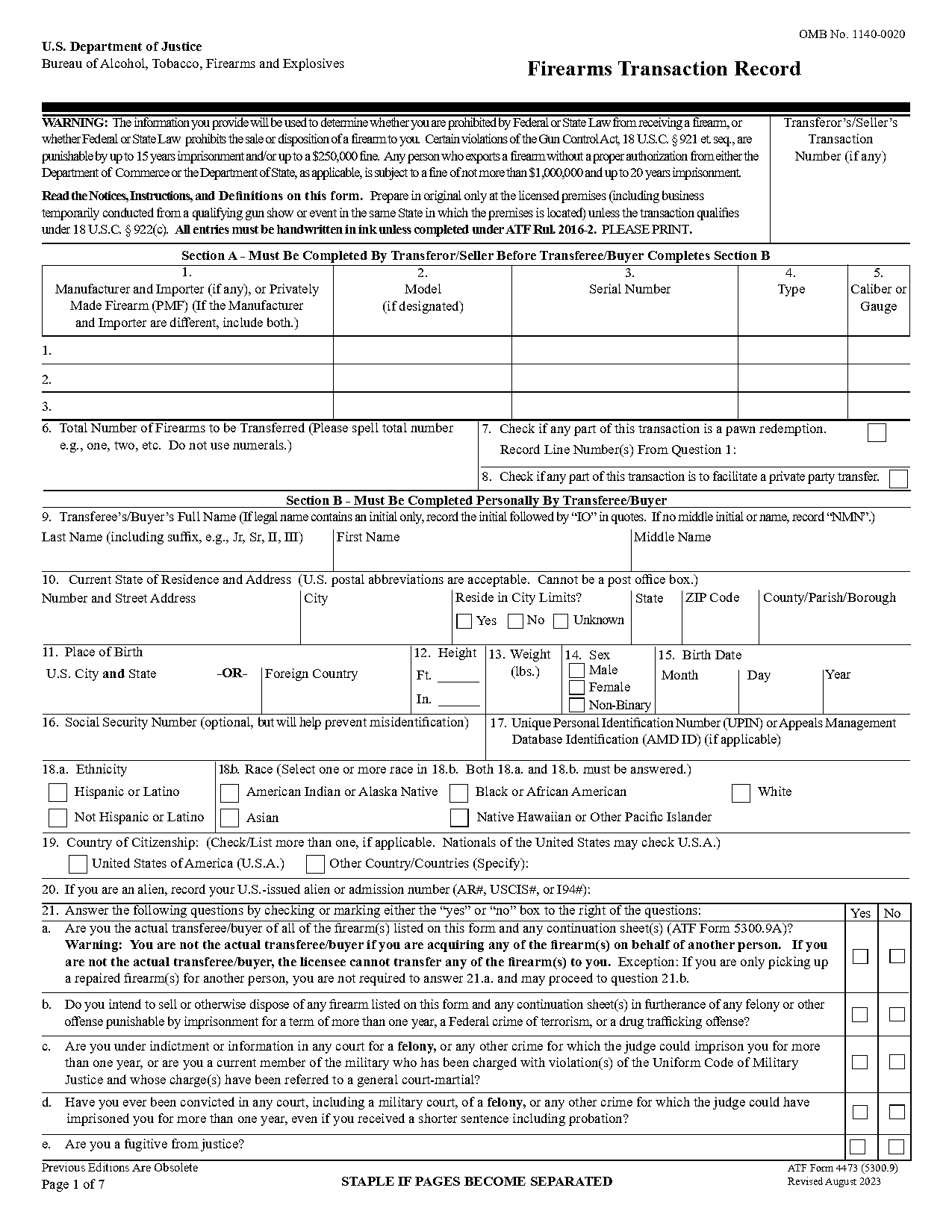 blank gun laws massachusetts