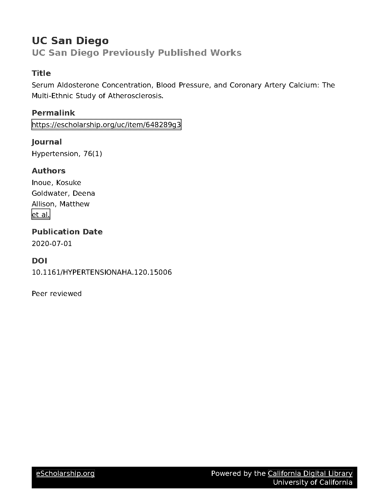 what does reference range of coronary calcium score