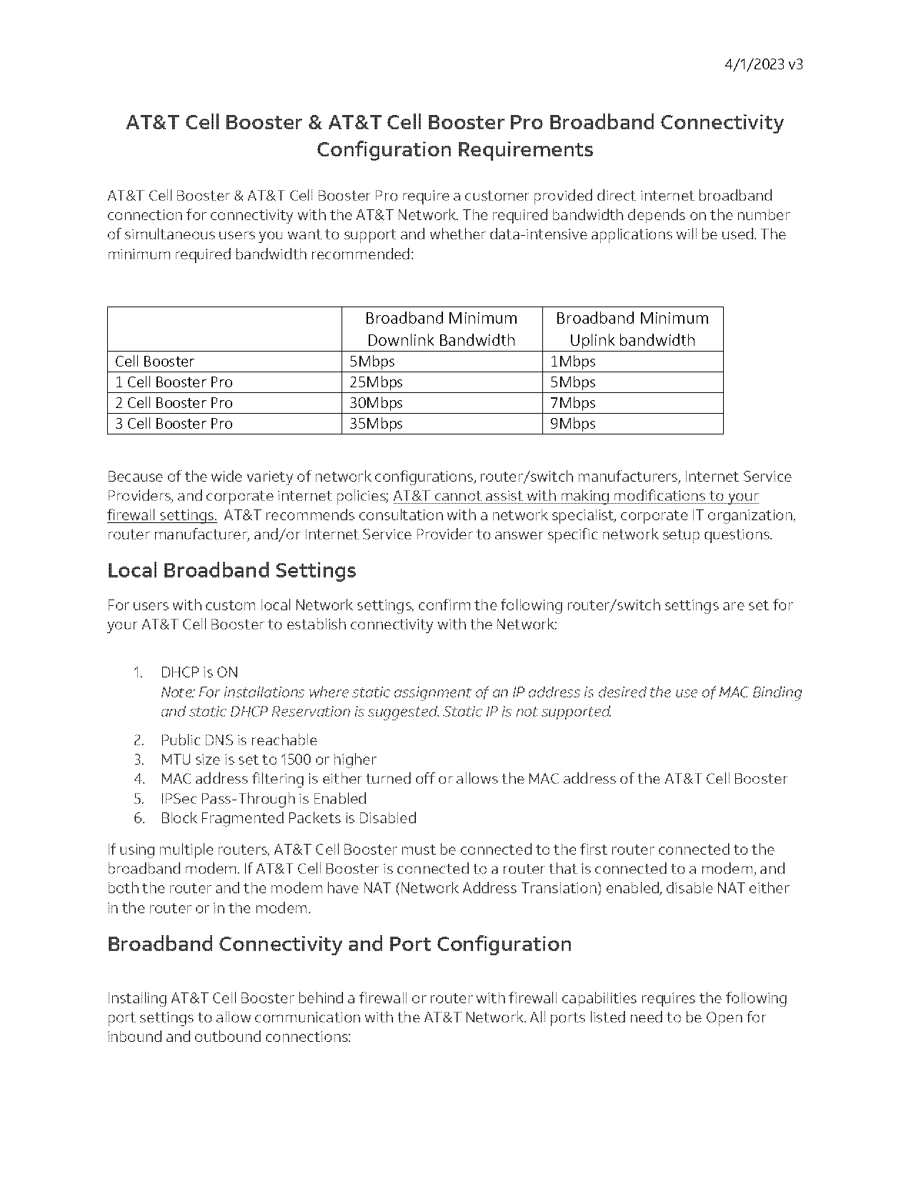 what is mtu setting on att router recommend