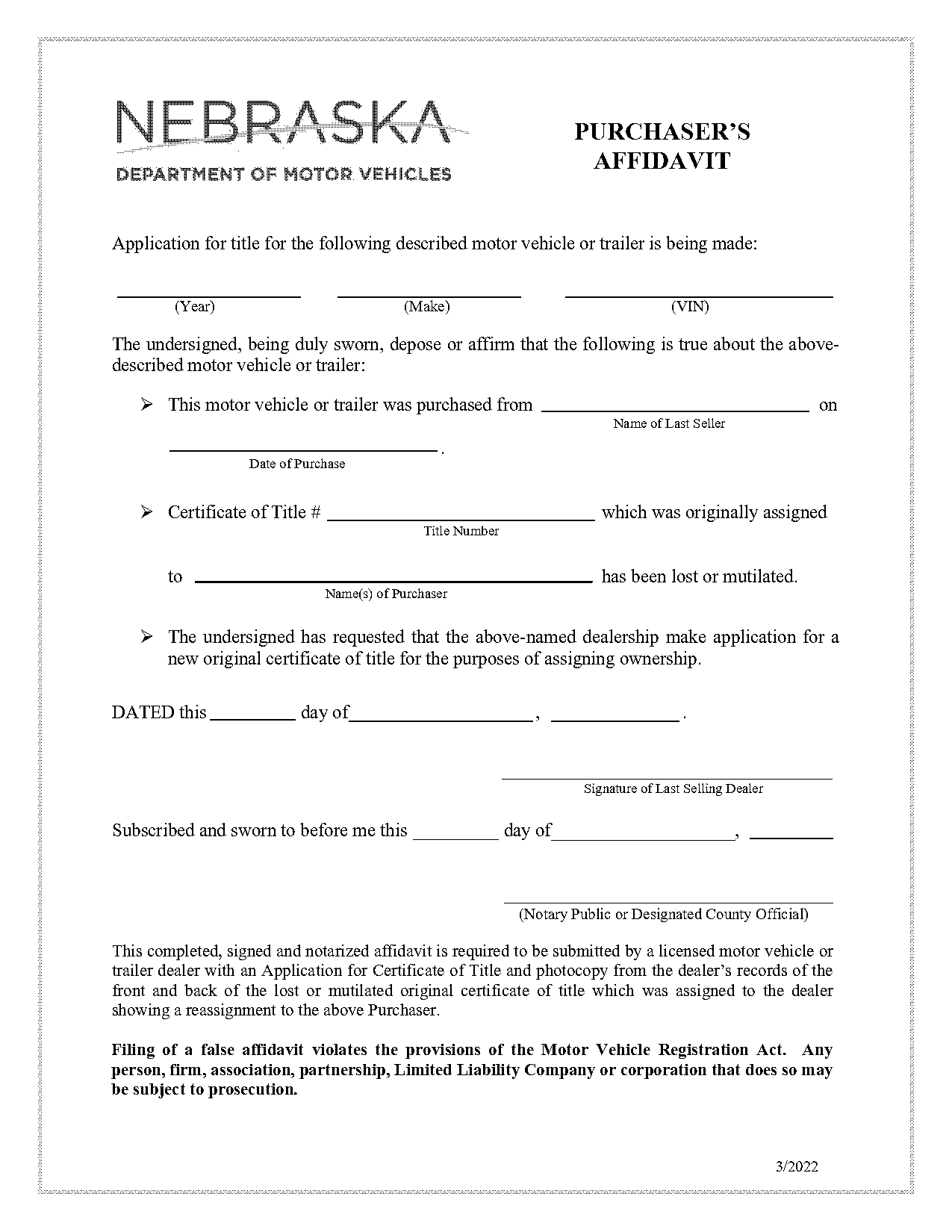 nebraska title company purchase agreement