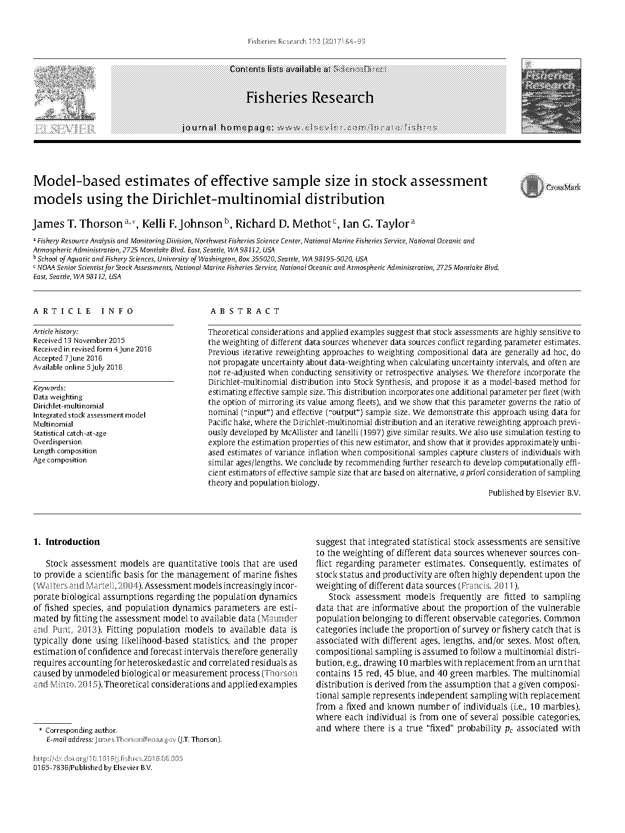 coefficient variation and sample size