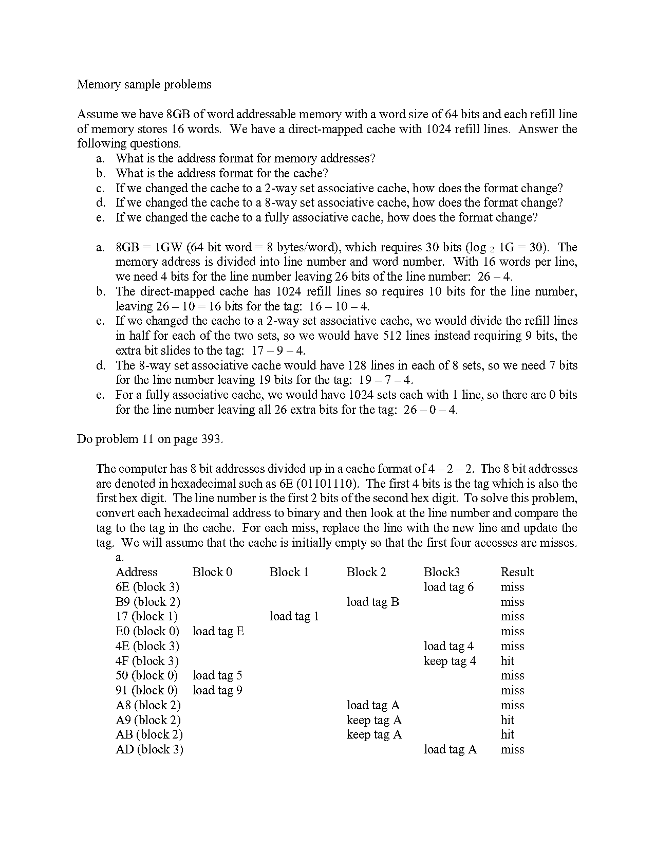 how many lines in direct map cache