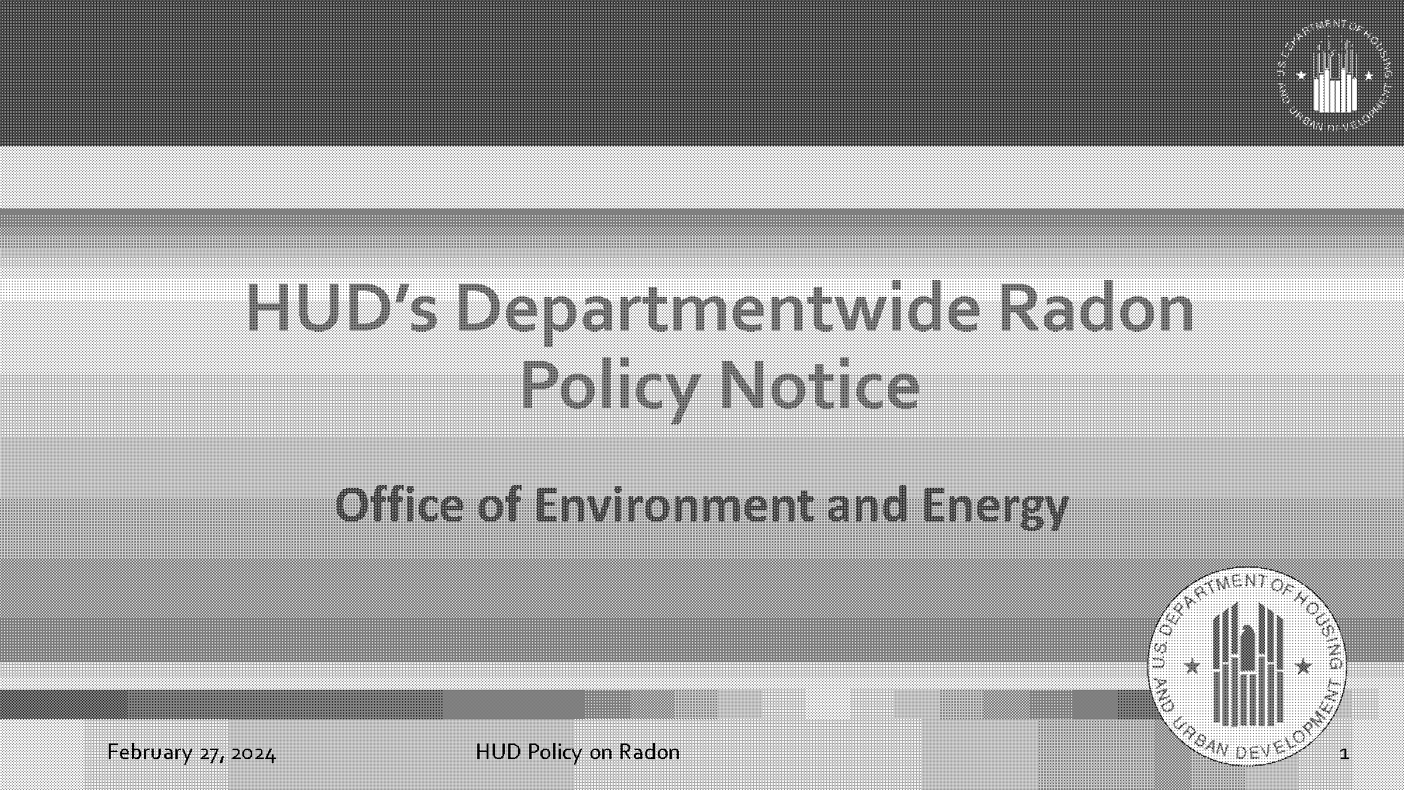 hud requirements for radon testing