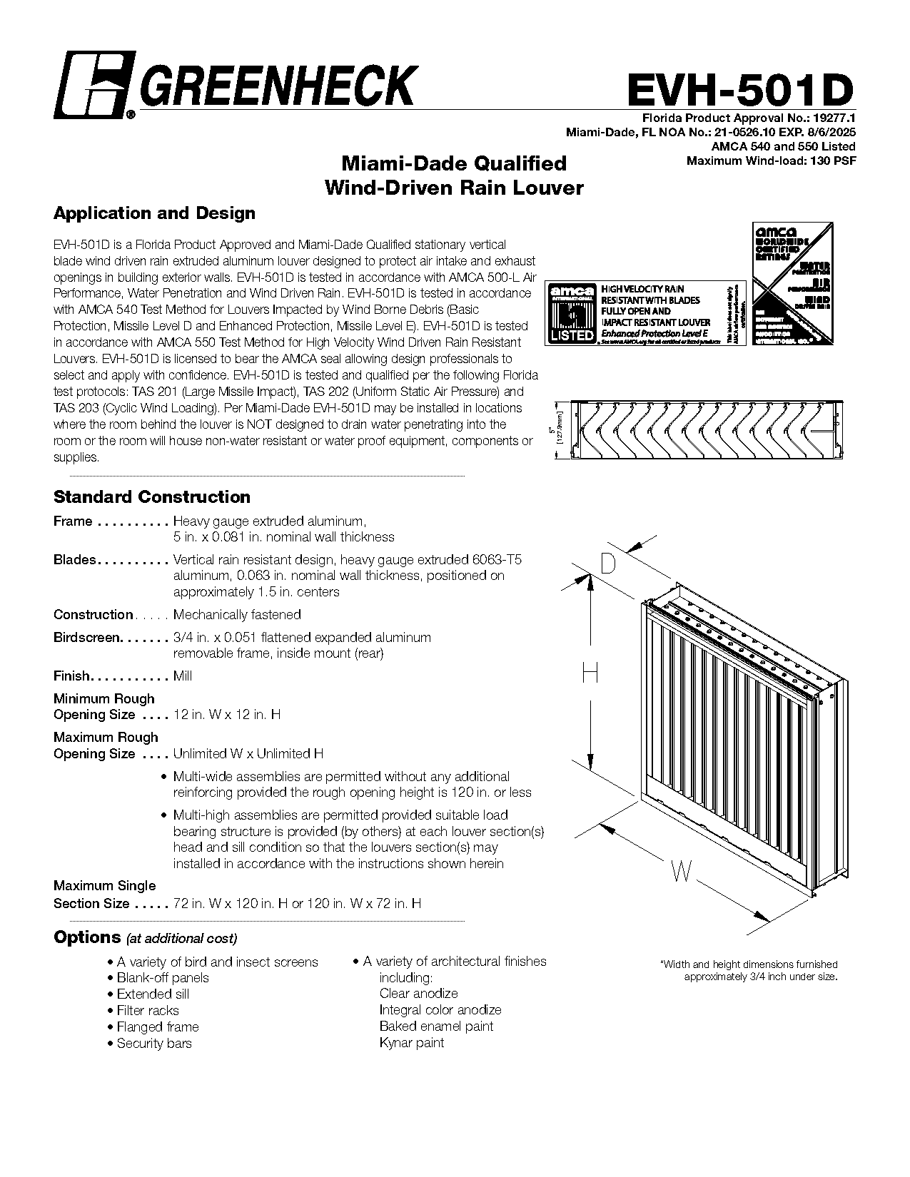 greenheck louver installation instructions