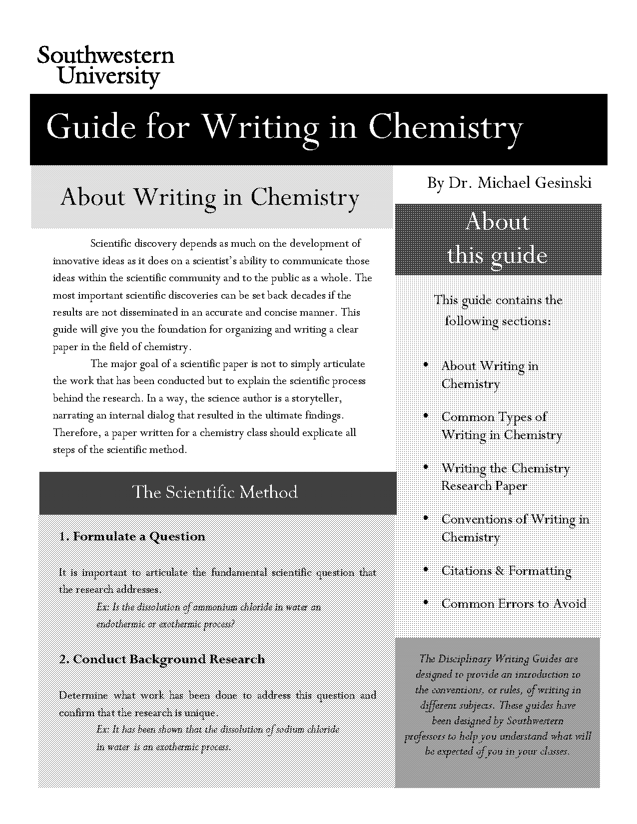 how are formular used to write a chemical equation