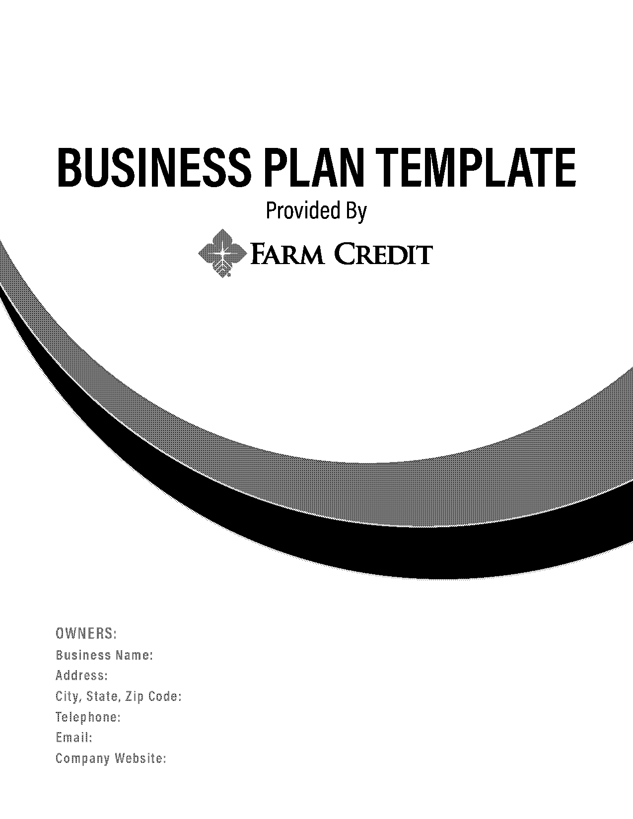 finance template for business plan