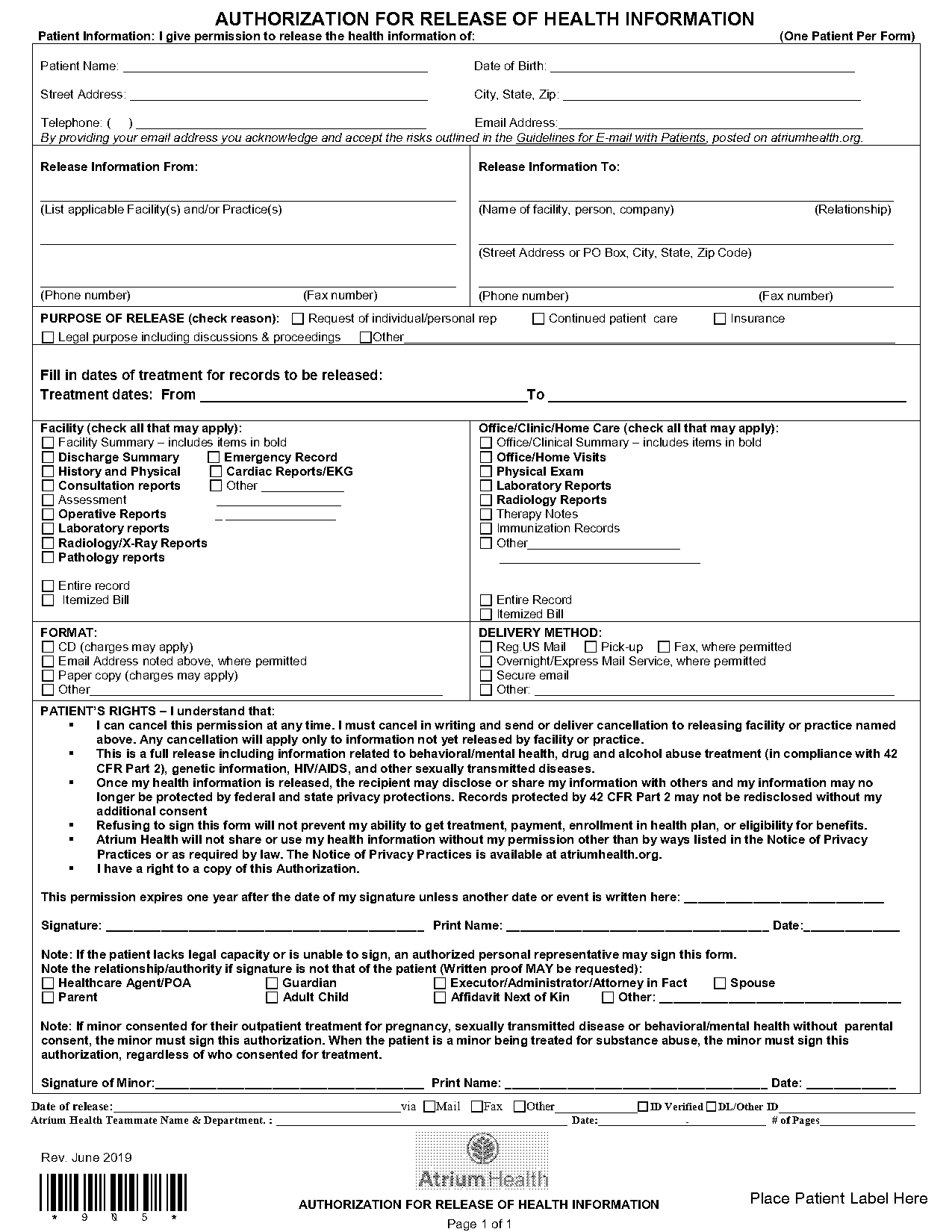 cmc mercy hospital health history form