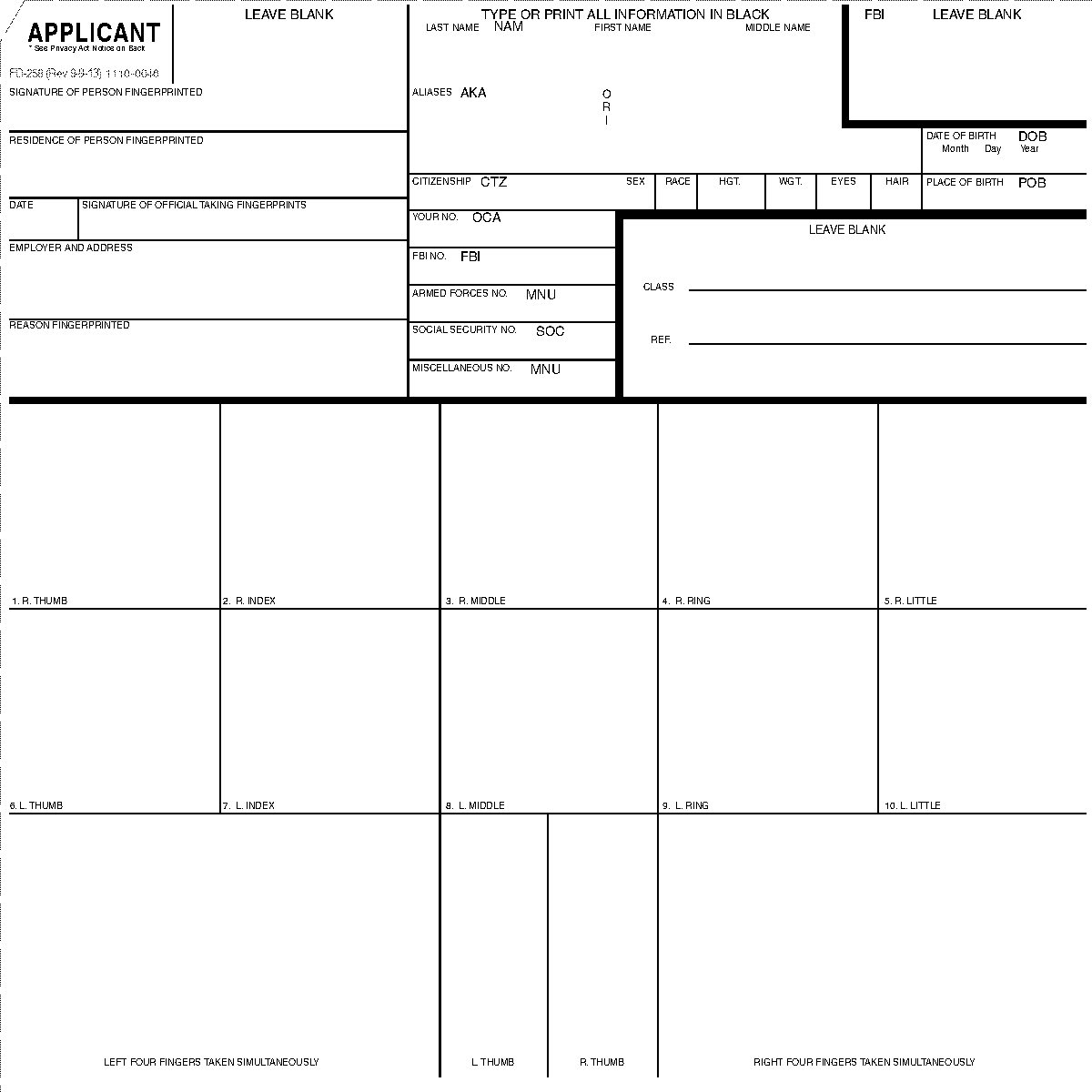 blank revision cards template