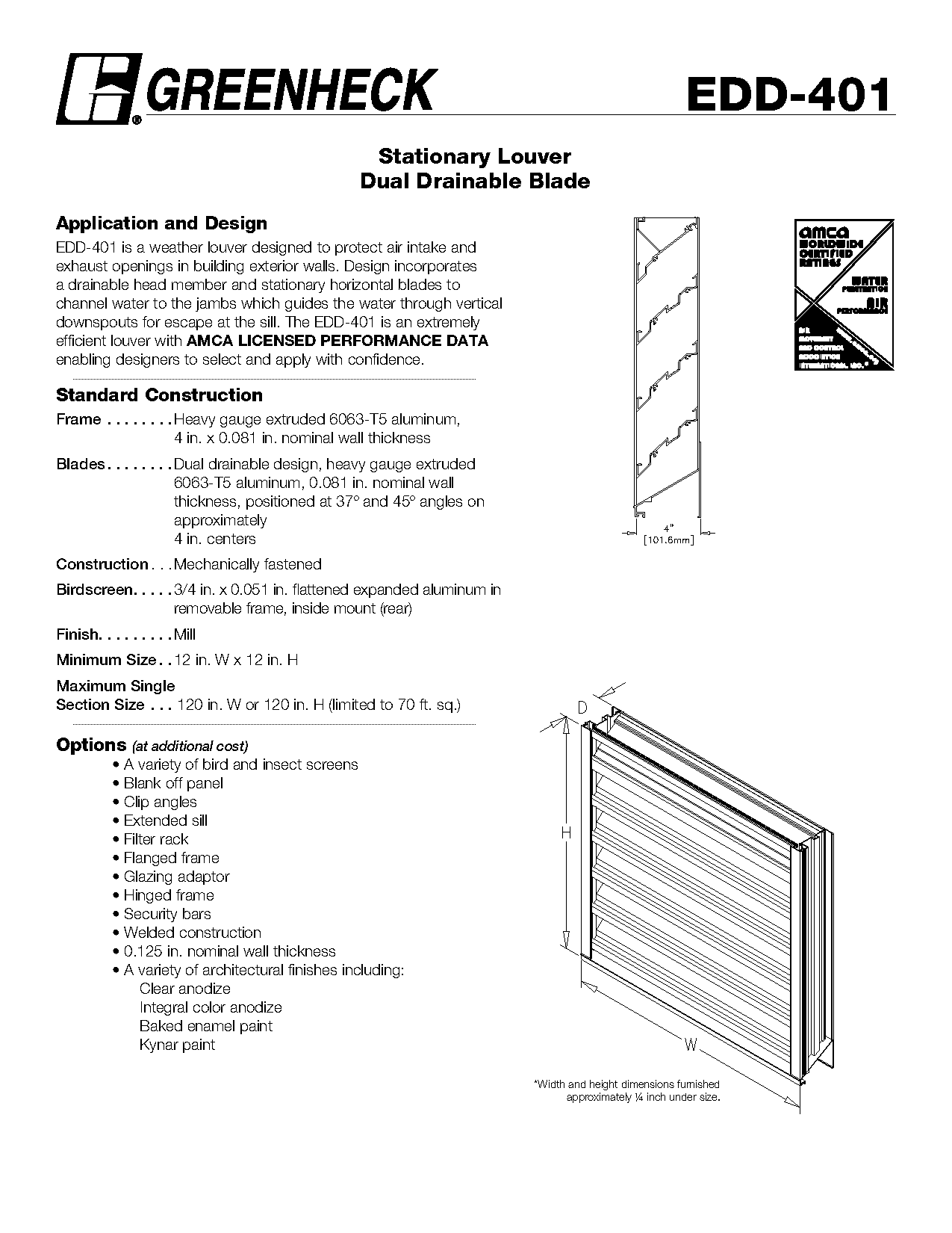 greenheck louver installation instructions